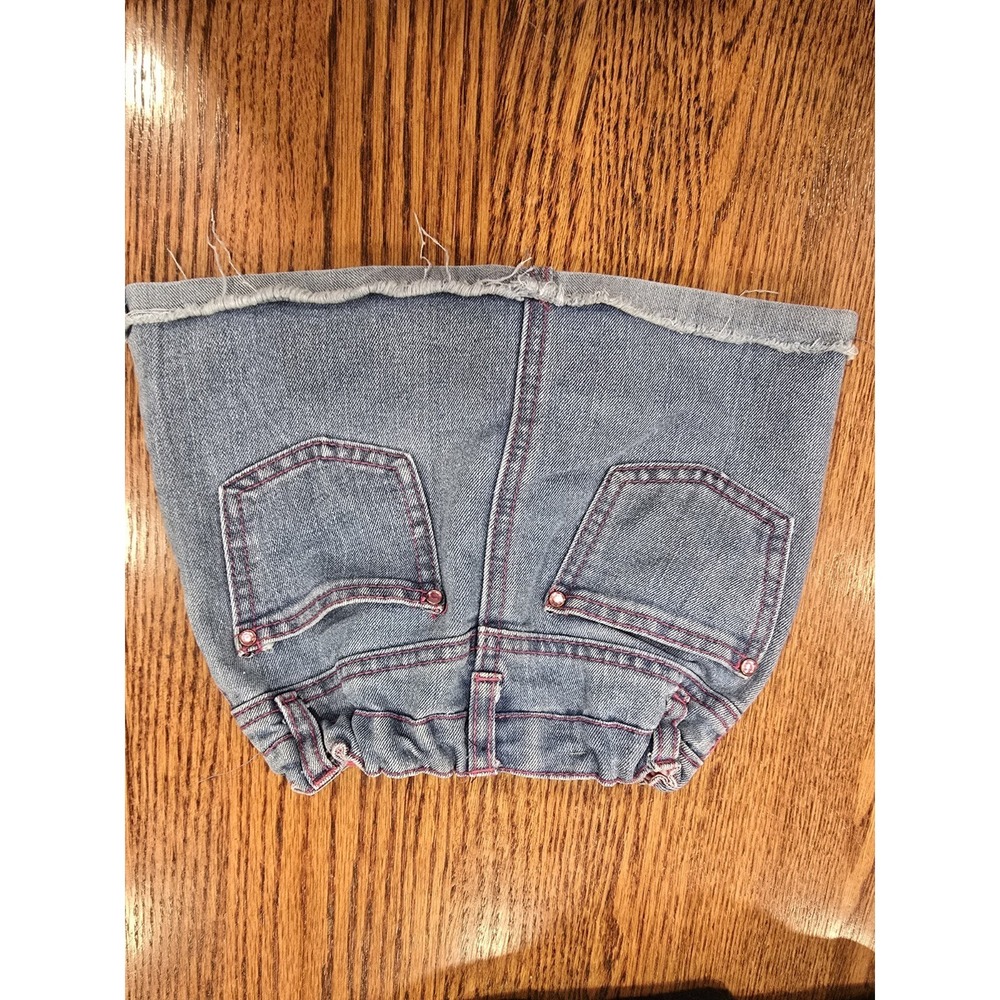 Hello Kitty Princess Denim Rhinestone Skirt w/ Shorts Sz 4 Macy's Sanrio Cute! - Picture 5 of 5